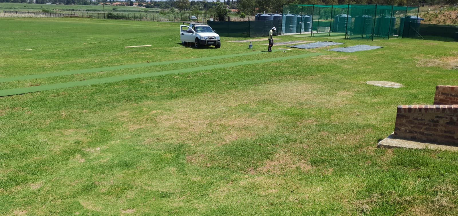 Long Jump Run Up artificial grass installation by Syngrass