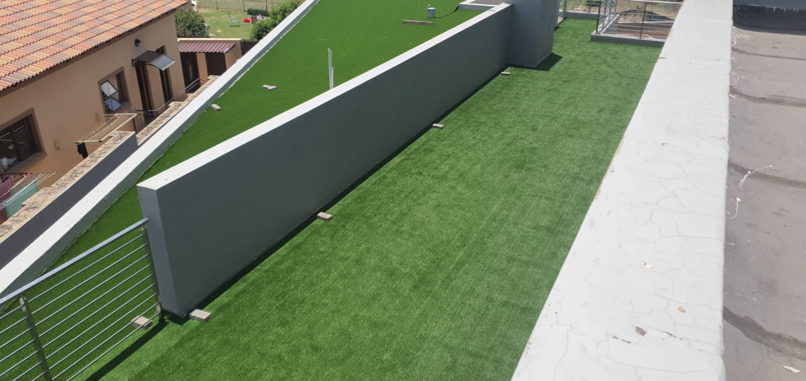 Meyersdall Rooftop artificial grass installation by Syngrass