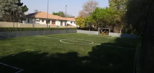 5 a side soccer ptich on old tennis court