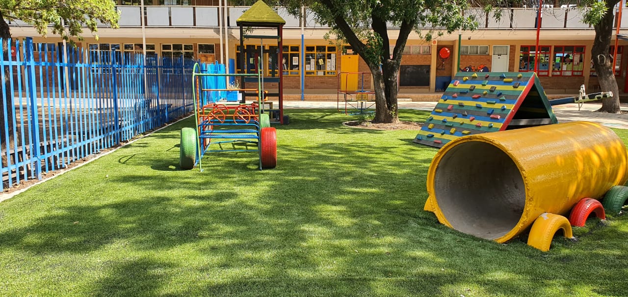 artificial grass play area