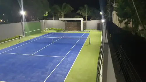 artificial tennis court construction