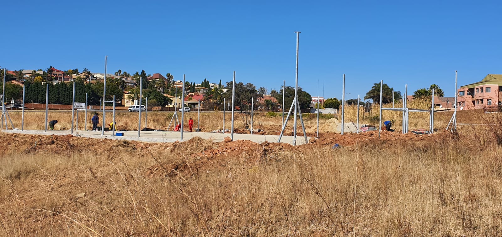 constructing sport pitch