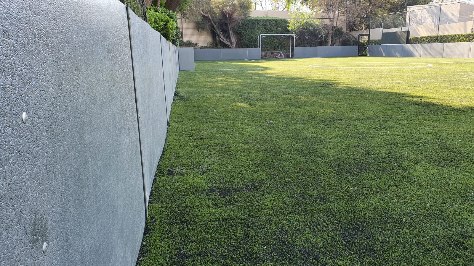 kickboard with soccer pitch