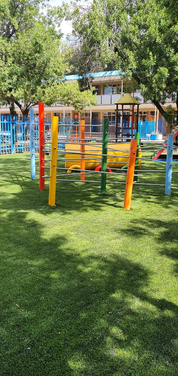 play area with grass