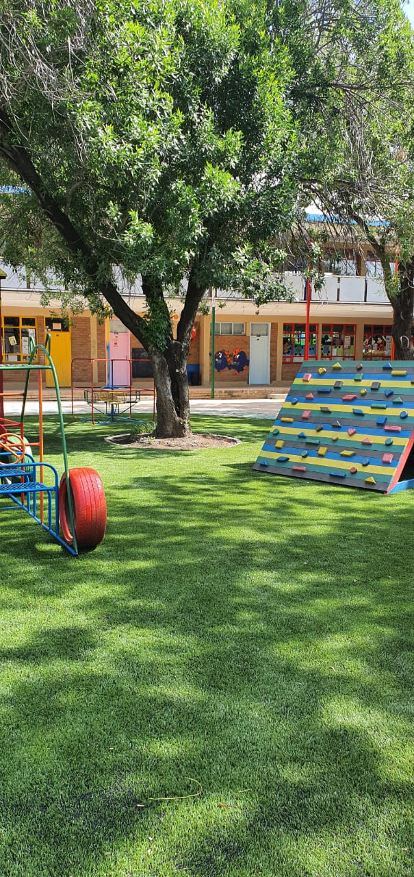 play ground with artificial grass