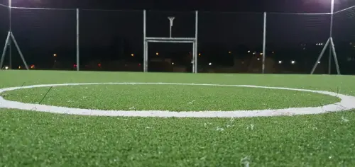 soccer pitch with line markings