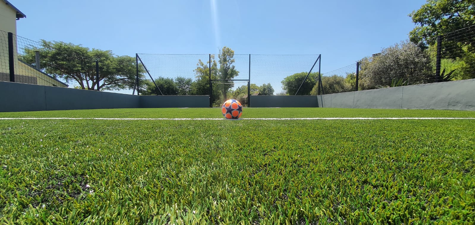 soccer ptich with artificial grass