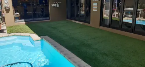 swiming polol artificial grass