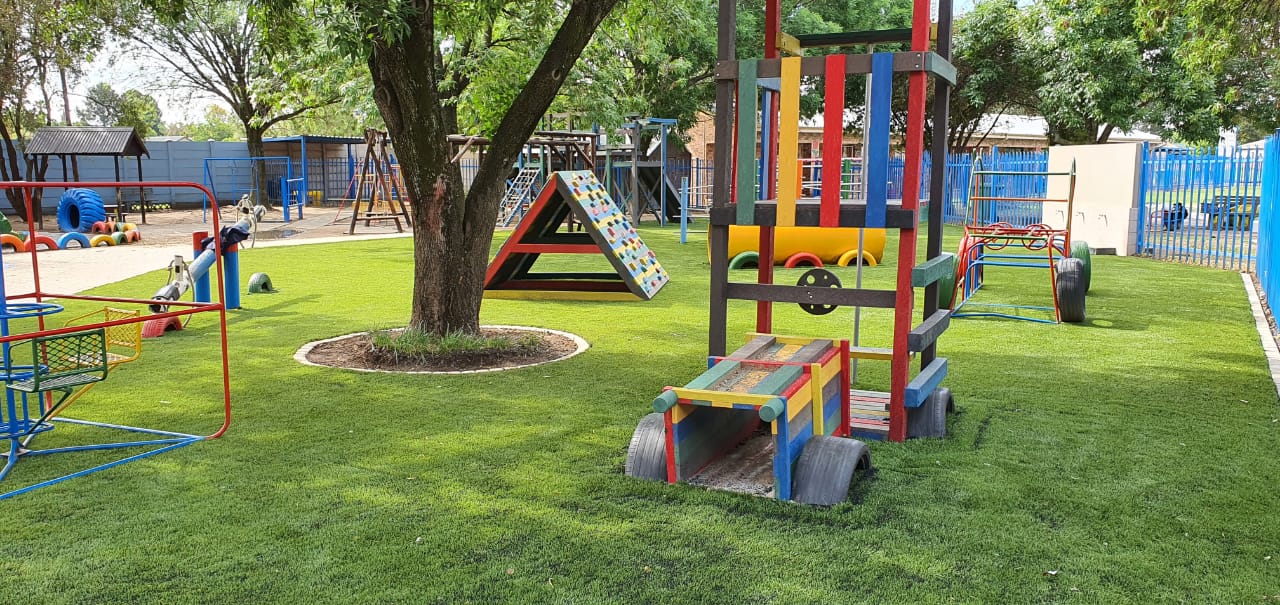 synthetic grass play area